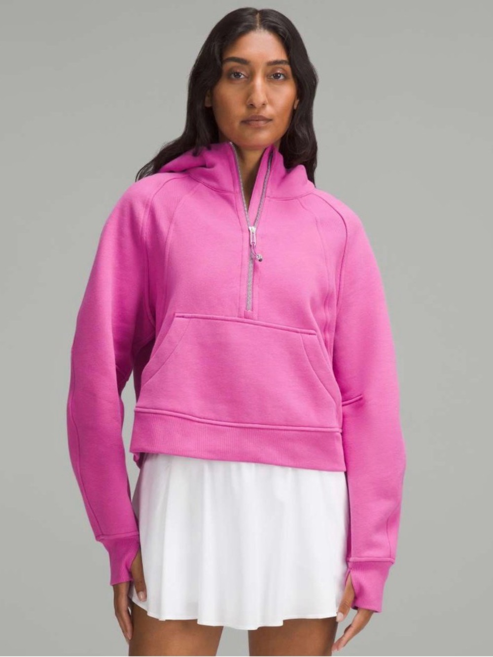 Lululemon Scuba Oversized Half-Zip Hoodie XS/S Pow Pink Tone Lounge Athleisure